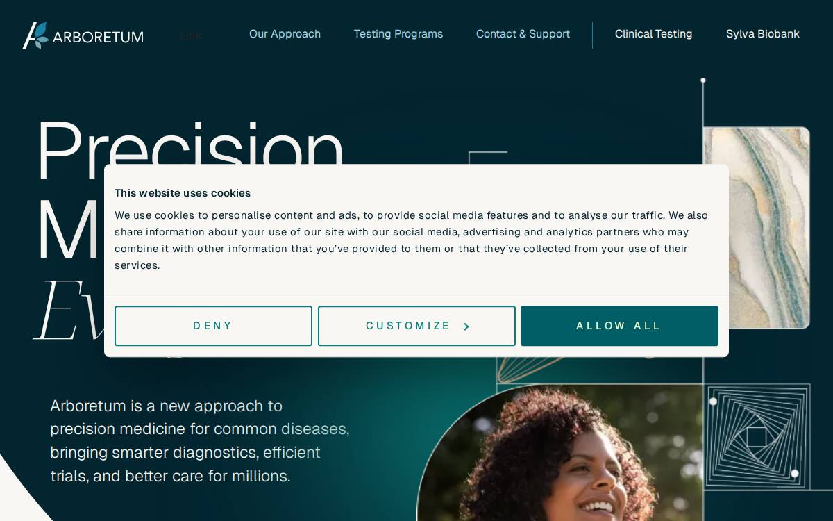 Arboretum website preview