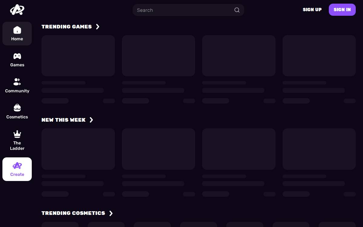 arcade website preview