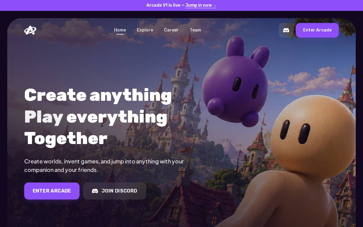 Arcade AI website preview