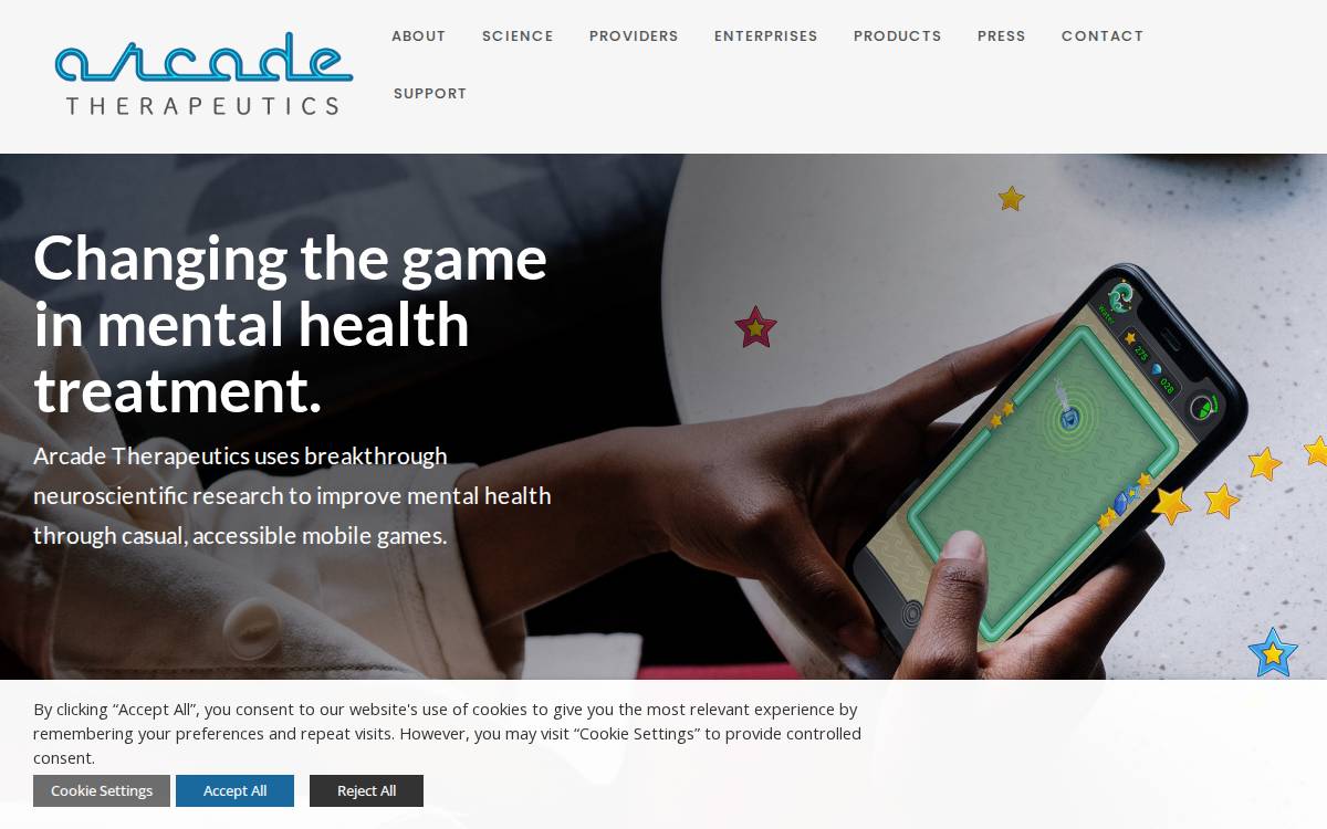 Arcade Therapeutics website preview