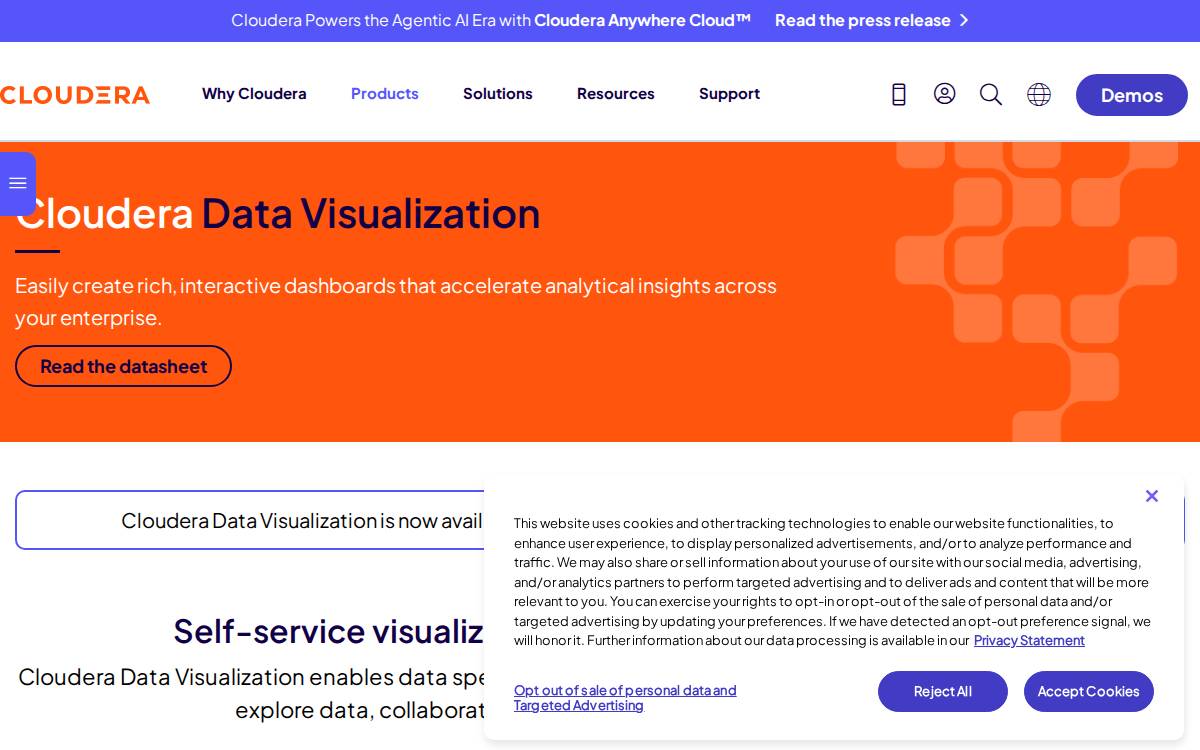 Arcadia Data website preview