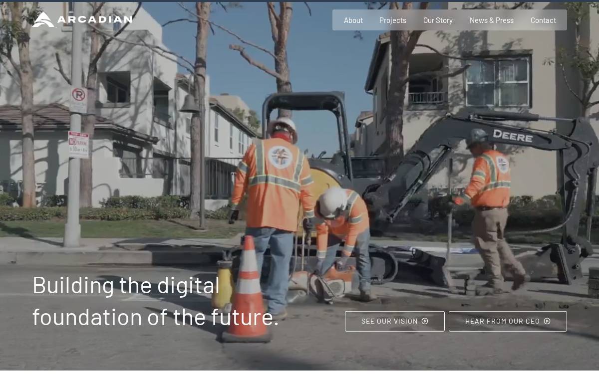 Arcadian Infracom website preview