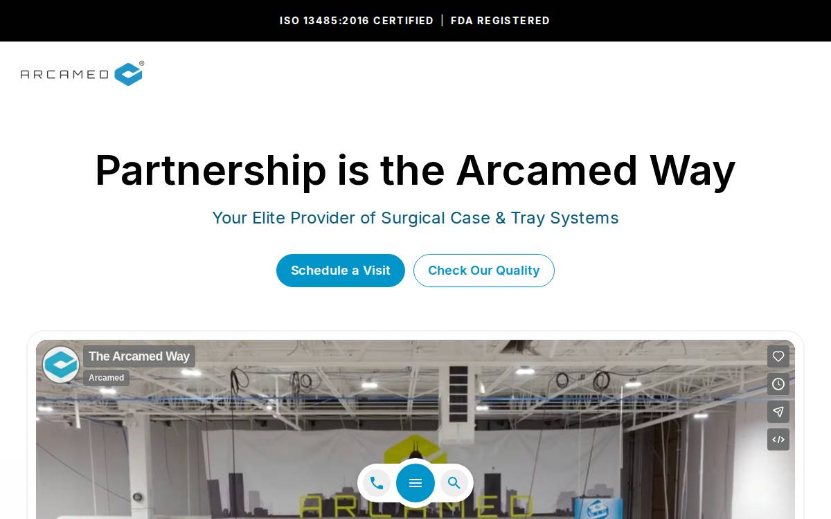 Arcamed website preview