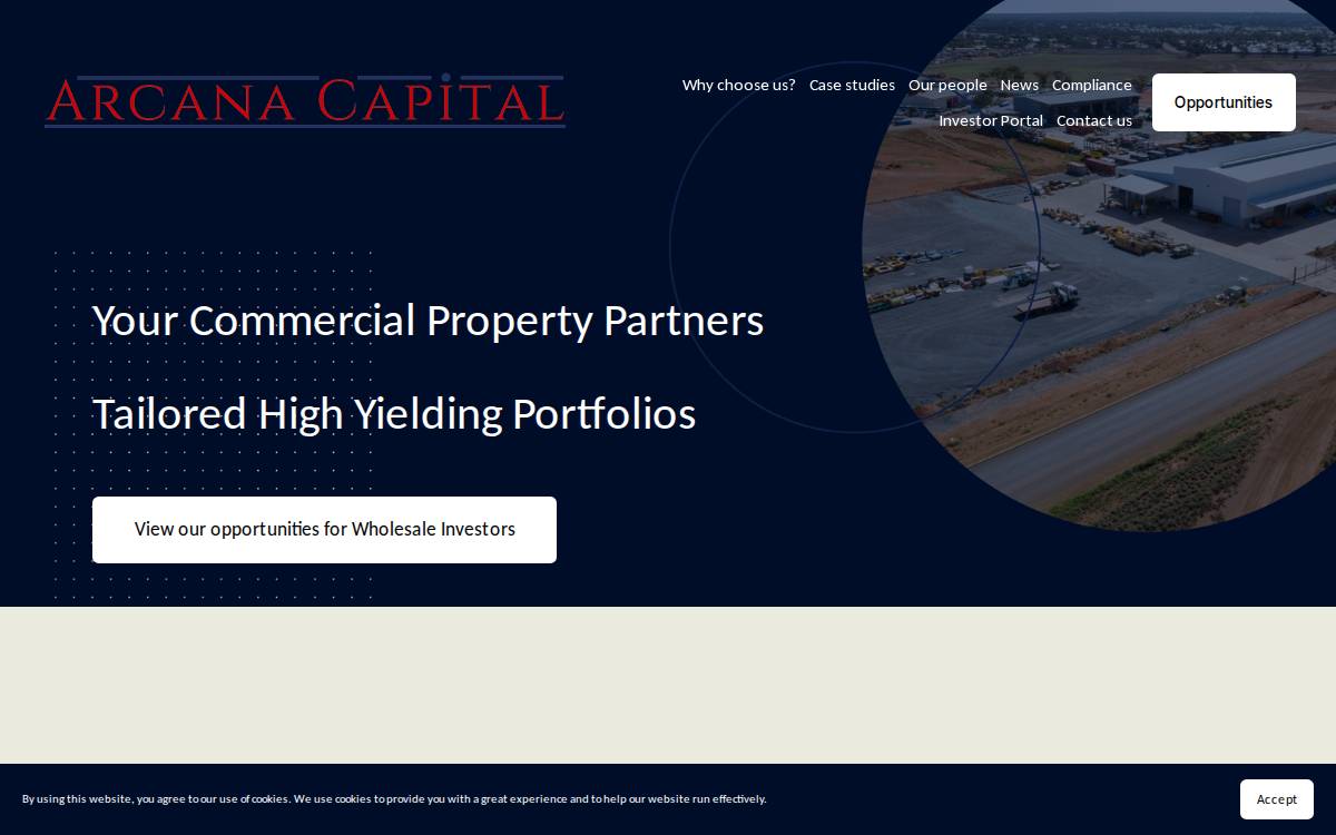 Arcanacapital website preview