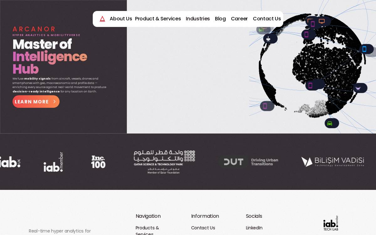 Arcanor website preview