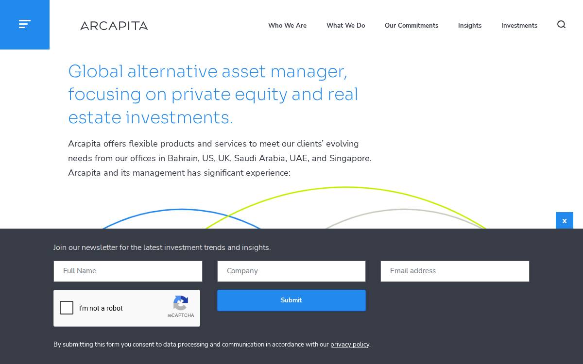 Arcapita website preview