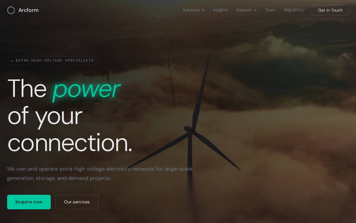 Arcform website preview