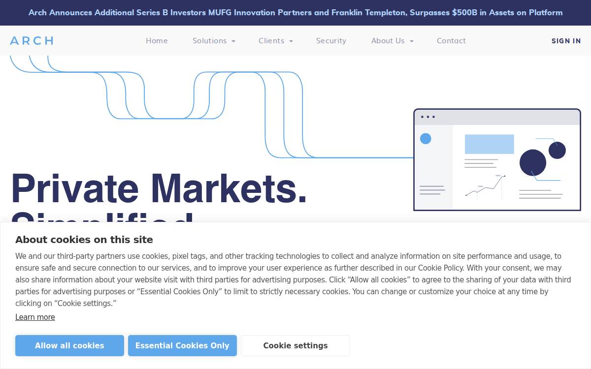 Arch website preview