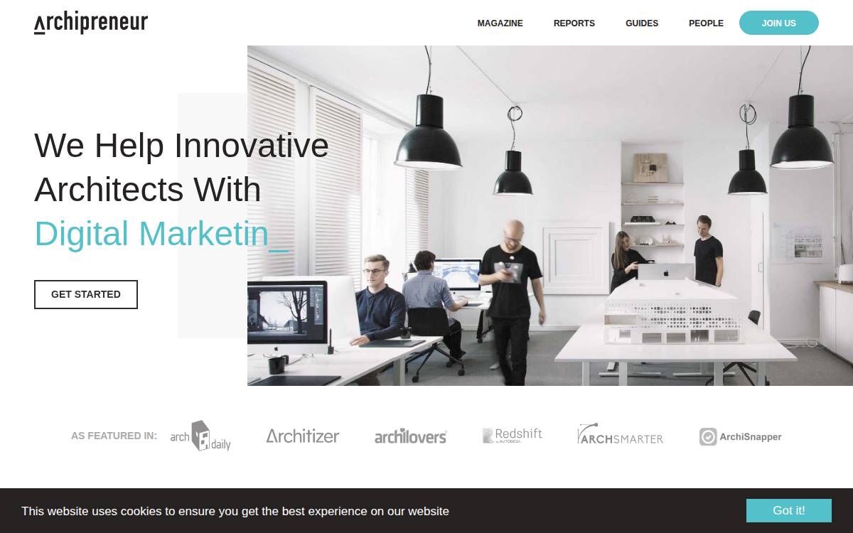 Archipreneur website preview