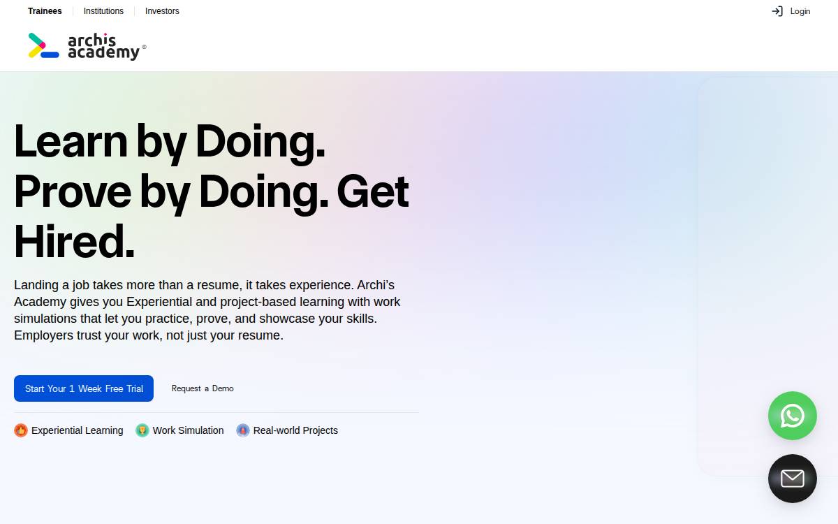 Archisacademy website preview