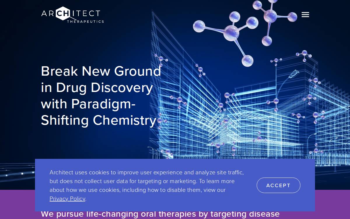 Architect Therapeutics website preview