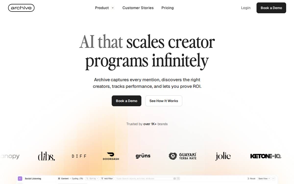 Archive website preview