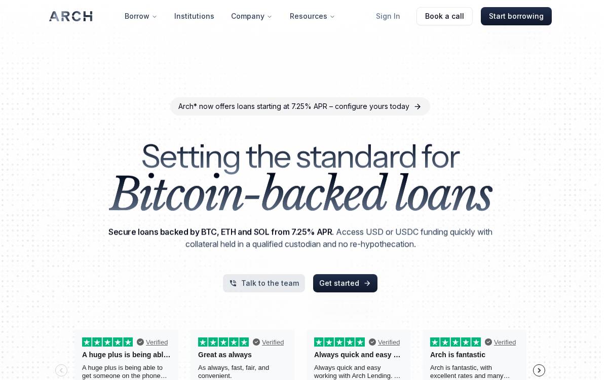 Archlending website preview