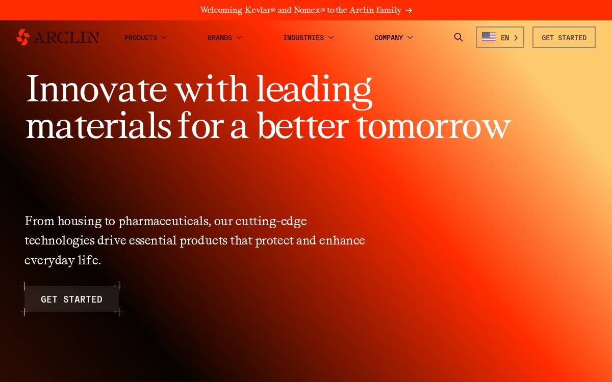 Arclin website preview
