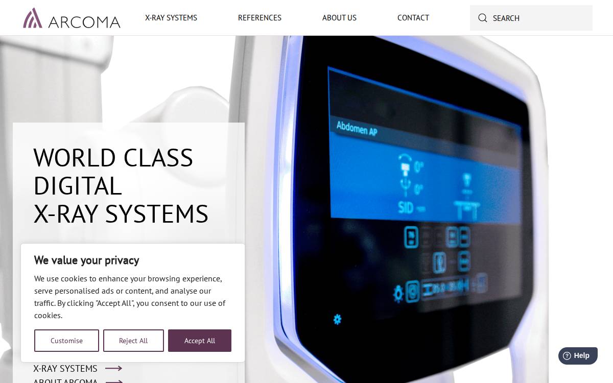 Arcoma website preview