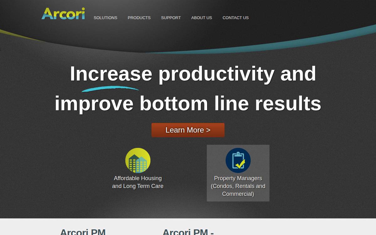 Arcori Website website preview
