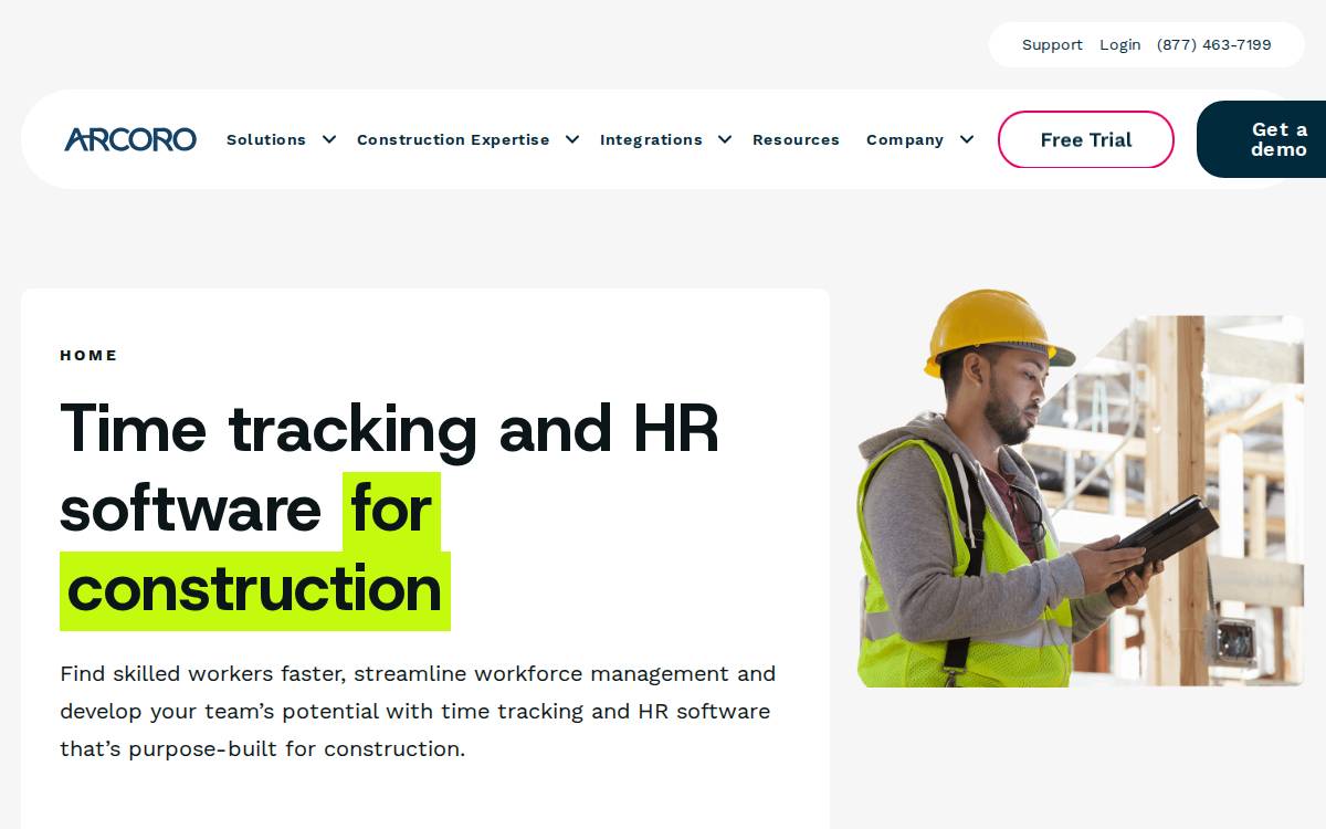 Arcoro website preview