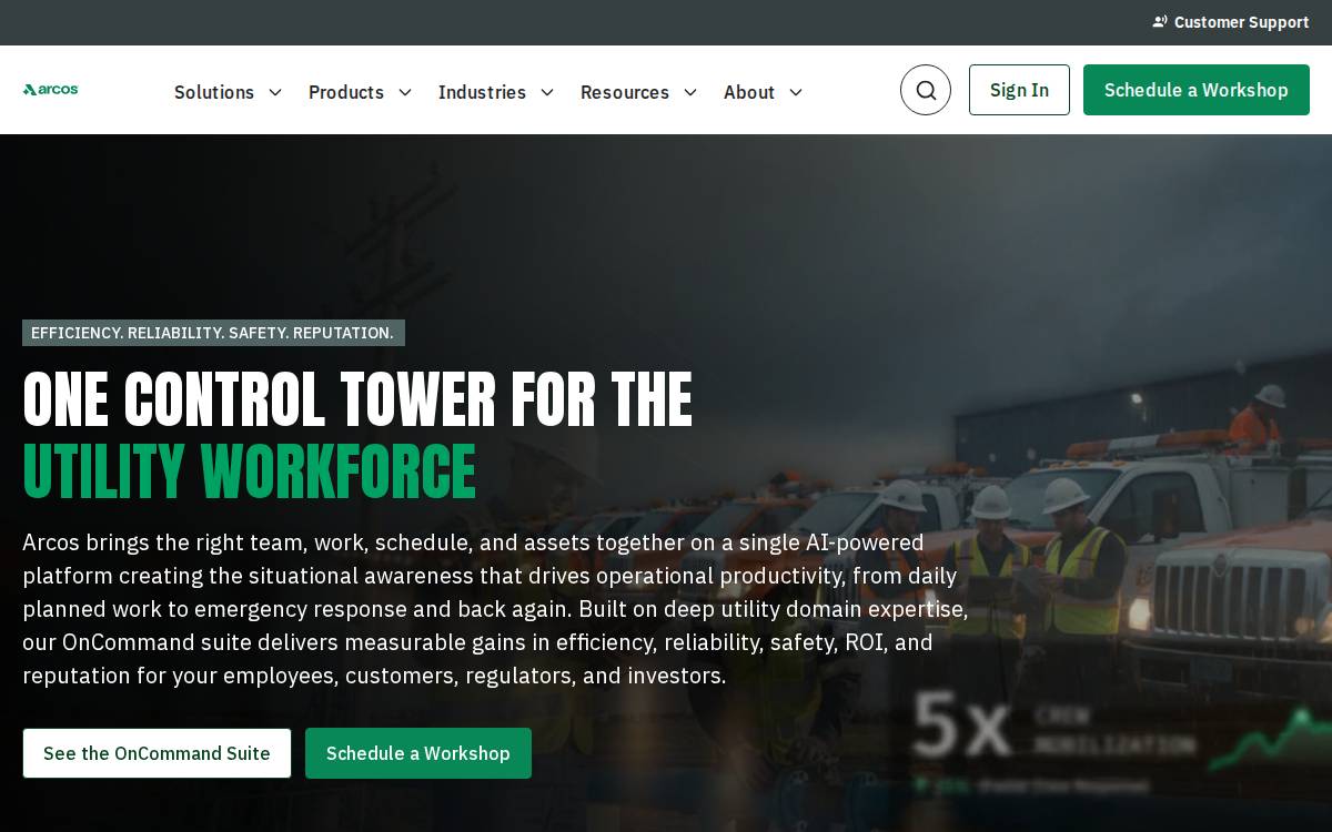 ARCOS website preview