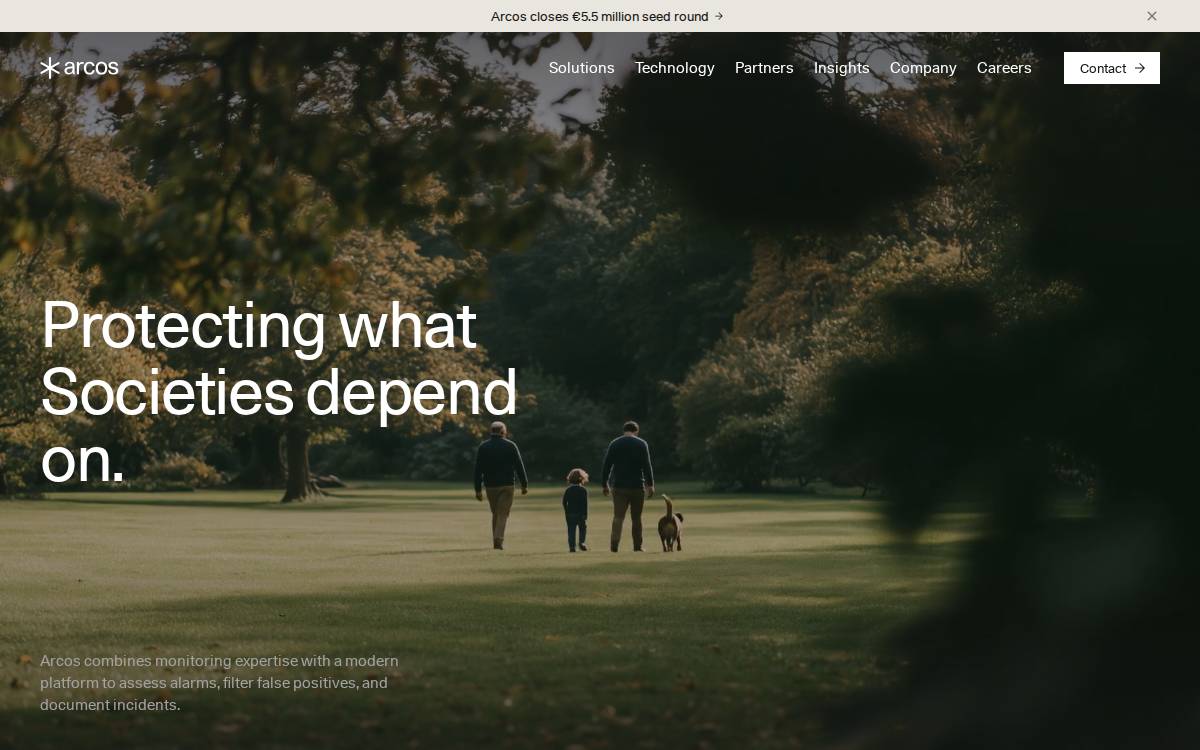Arcos website preview