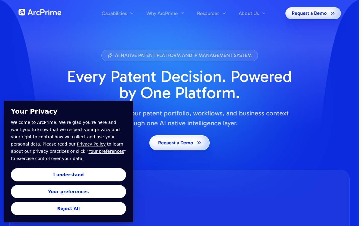 ArcPrime website preview