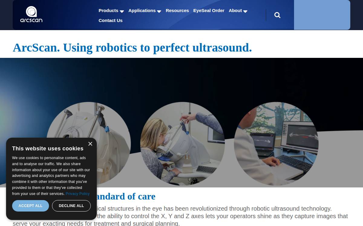 Arcscan website preview