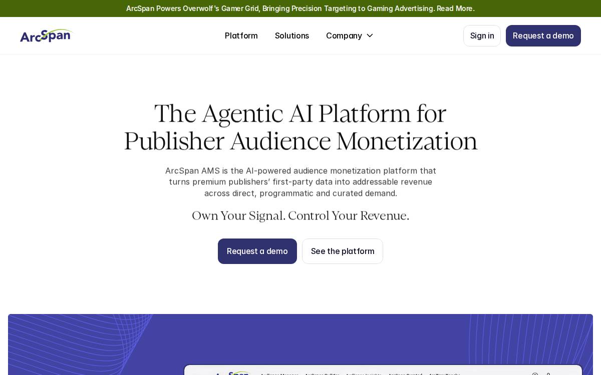 ArcSpan Technologies website preview