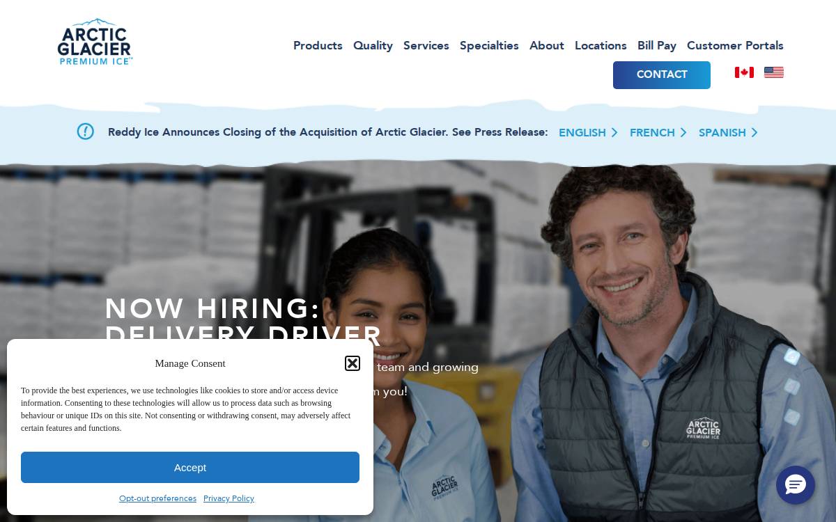 Arctic Glacier Holdings website preview