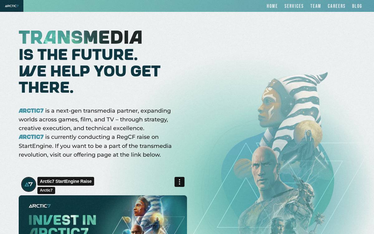 Arctic7 website preview