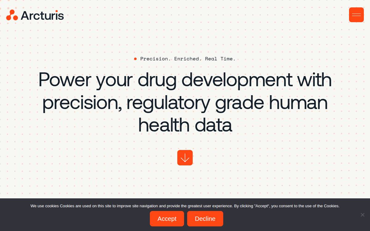 Arcturisdata website preview