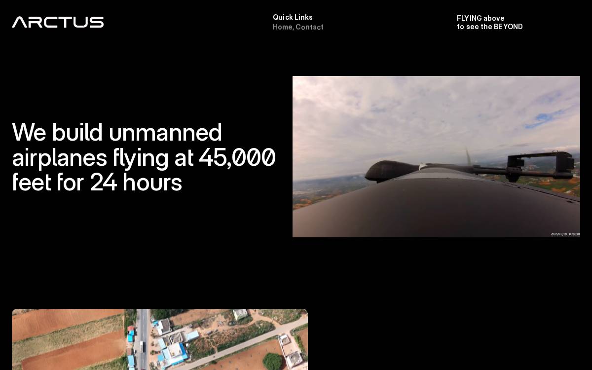 Arctus Aerospace website preview
