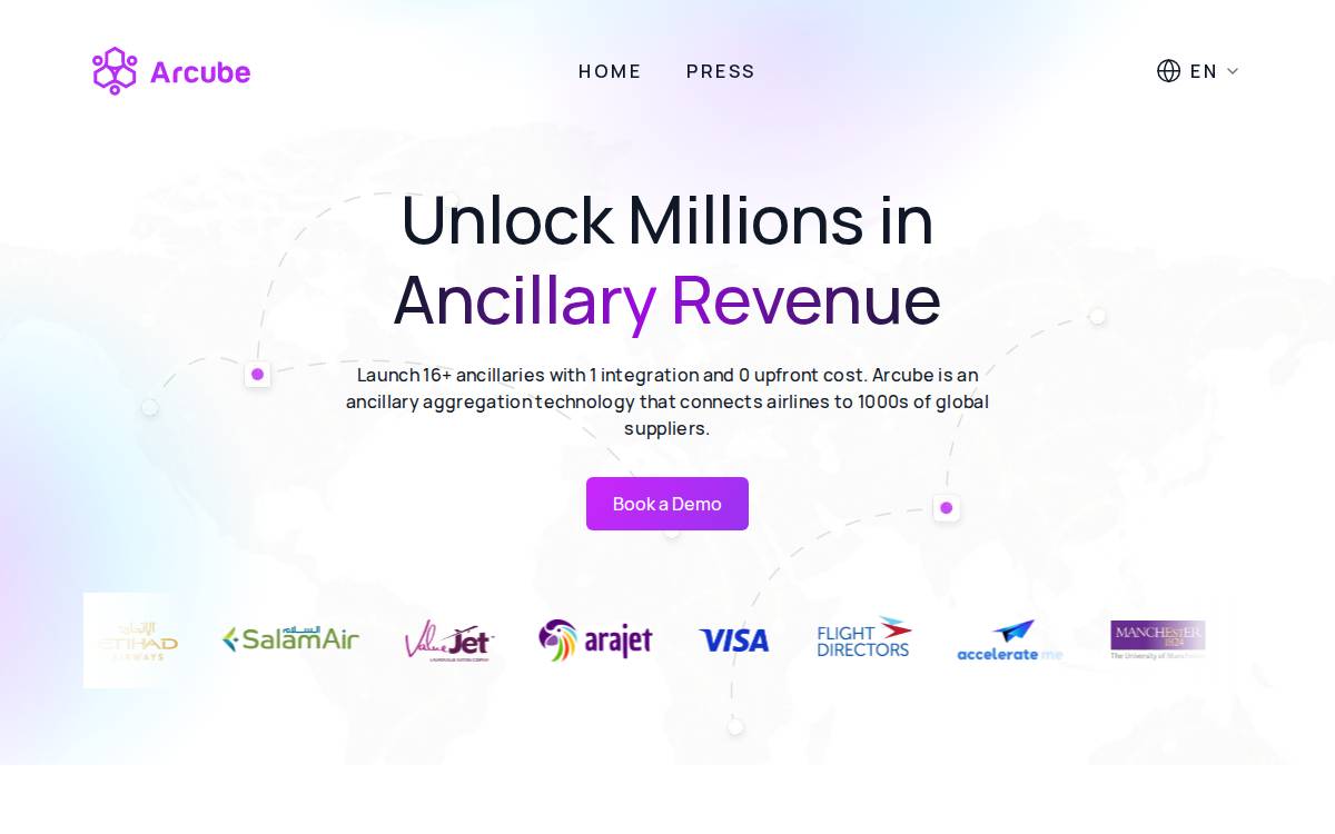 Arcube website preview