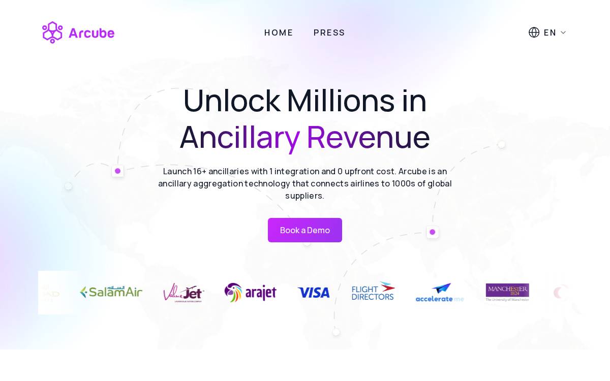 Arcube website preview