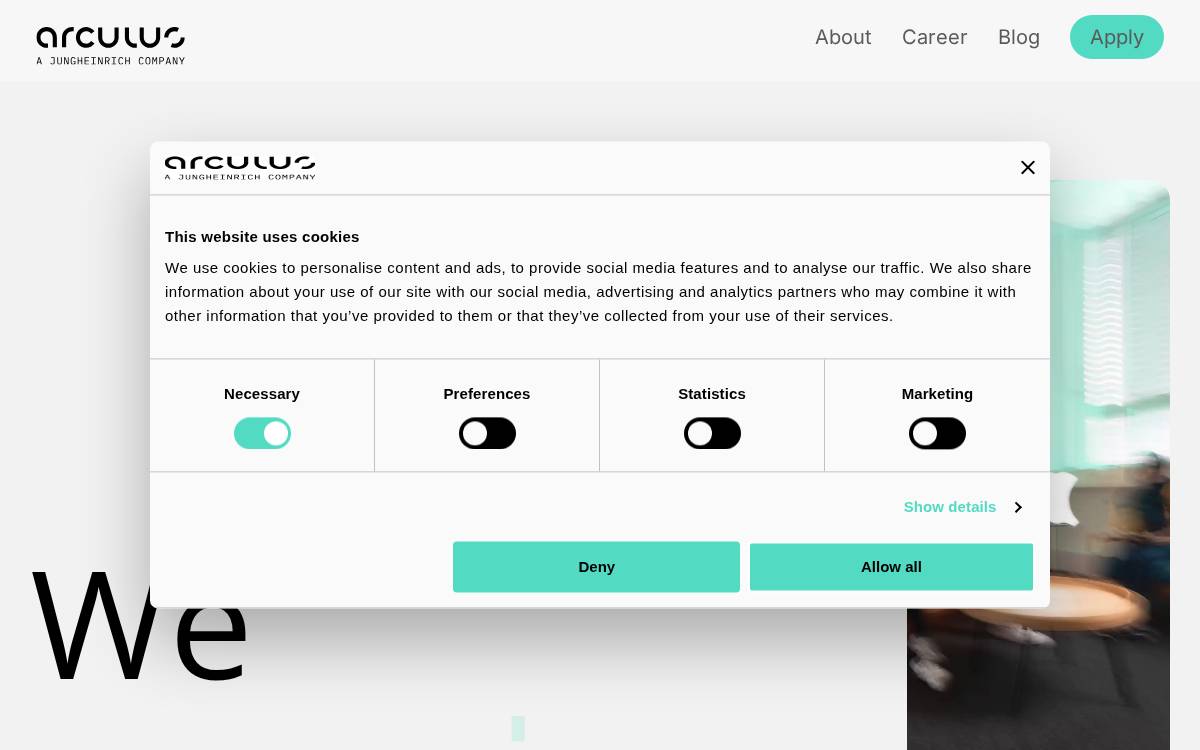 Arculus website preview