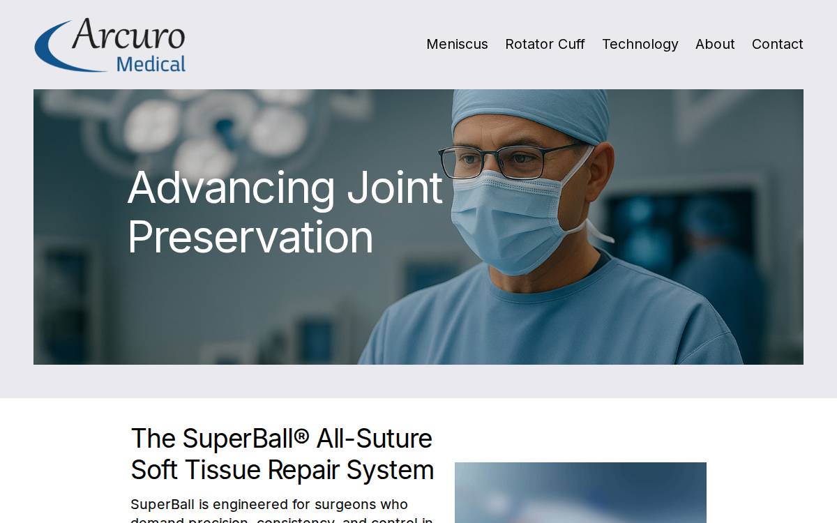 Arcuro Medical website preview