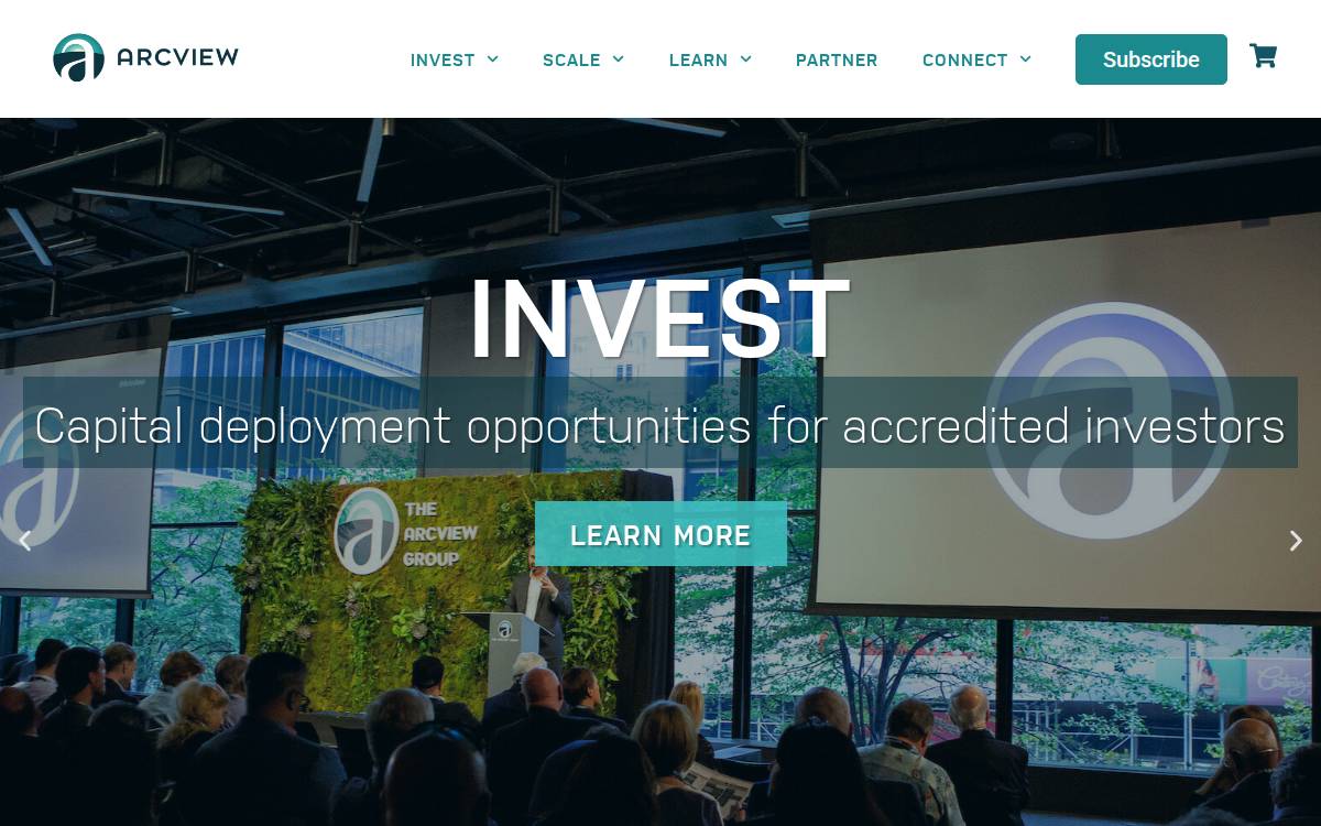 Arcview Group website preview