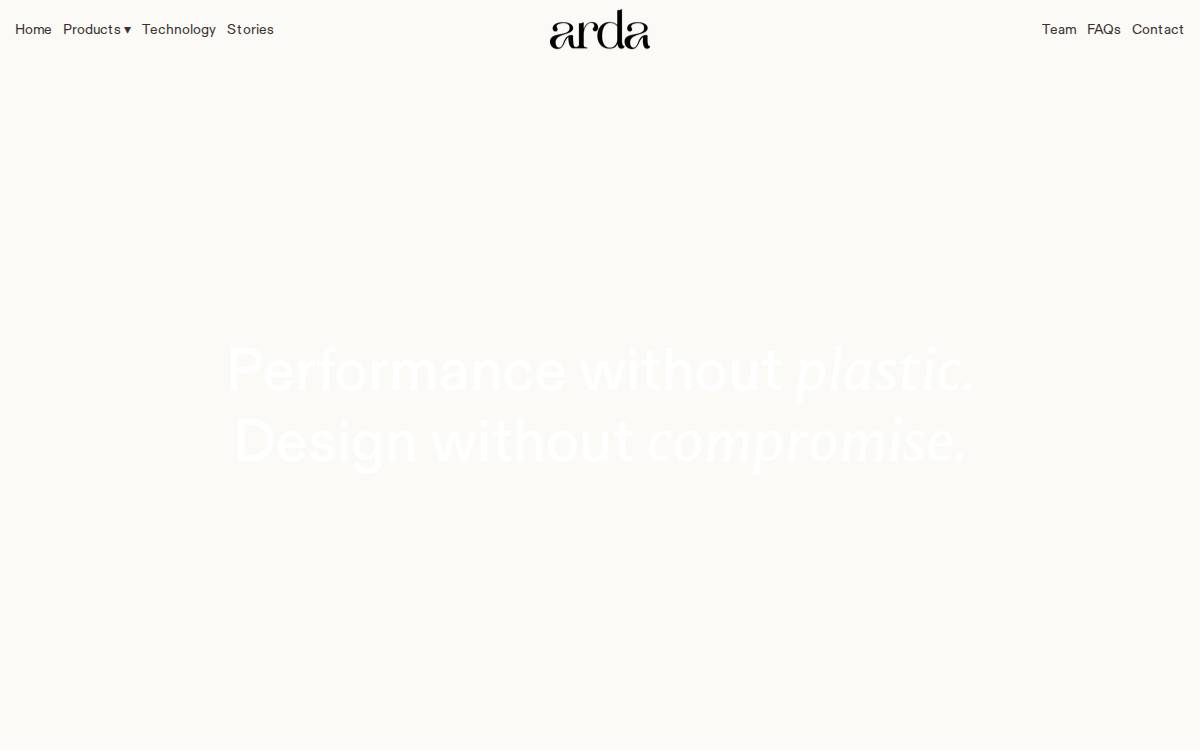 Arda Biomaterials website preview