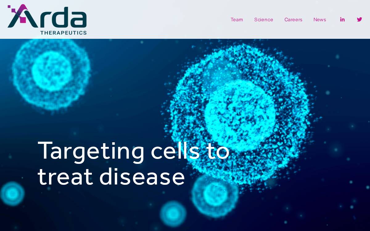 Arda Therapeutics website preview