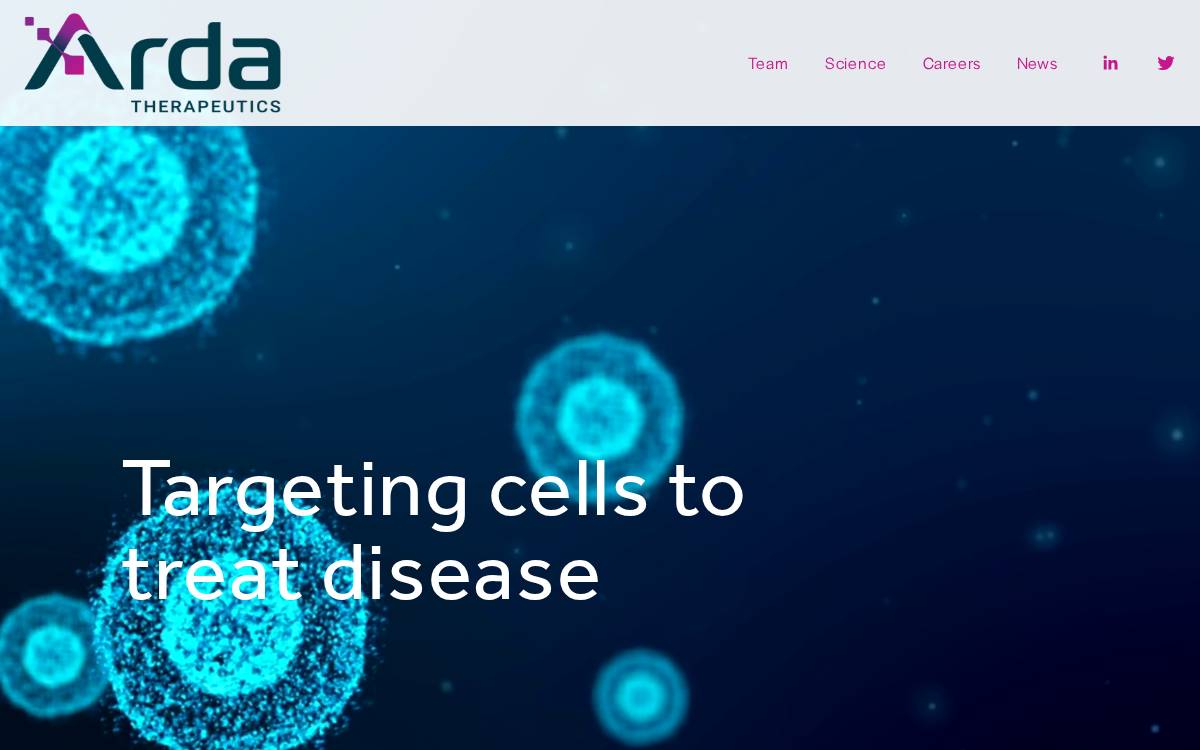 Arda Therapeutics website preview
