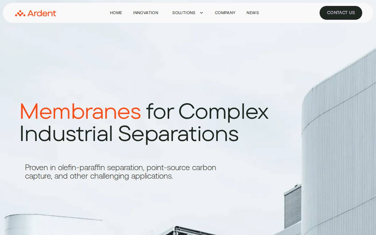 Ardent website preview