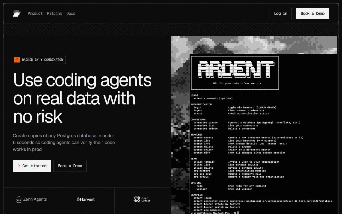 Ardent website preview