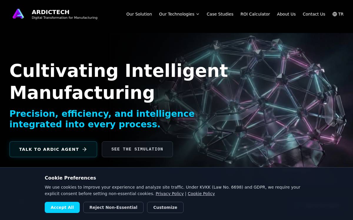 Ardictech website preview