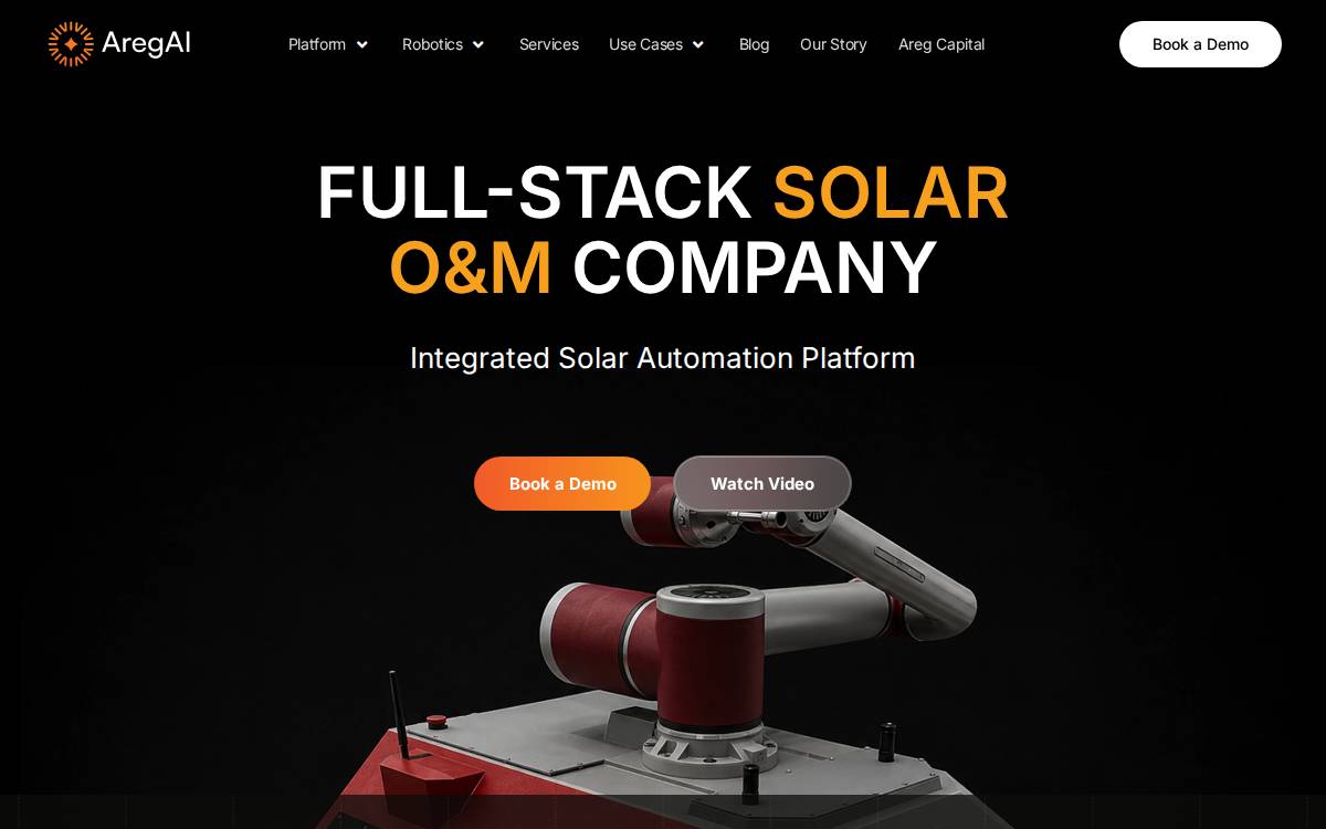 Areg AI website preview