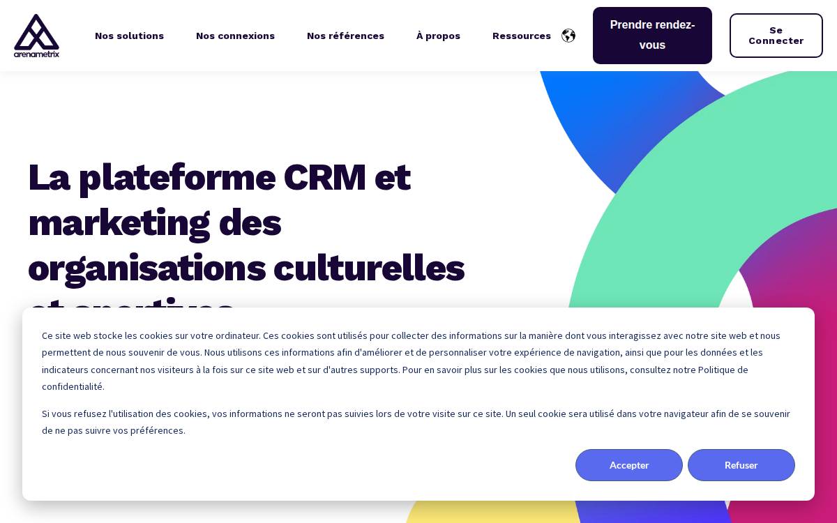 Arenametrix website preview