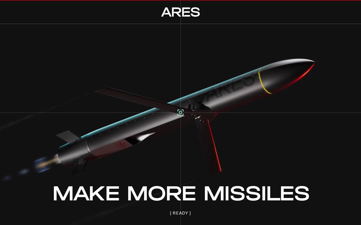Ares Industries website preview