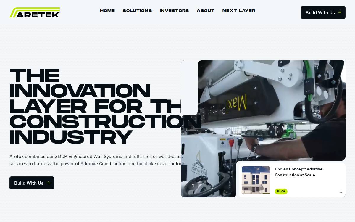 Aretek website preview