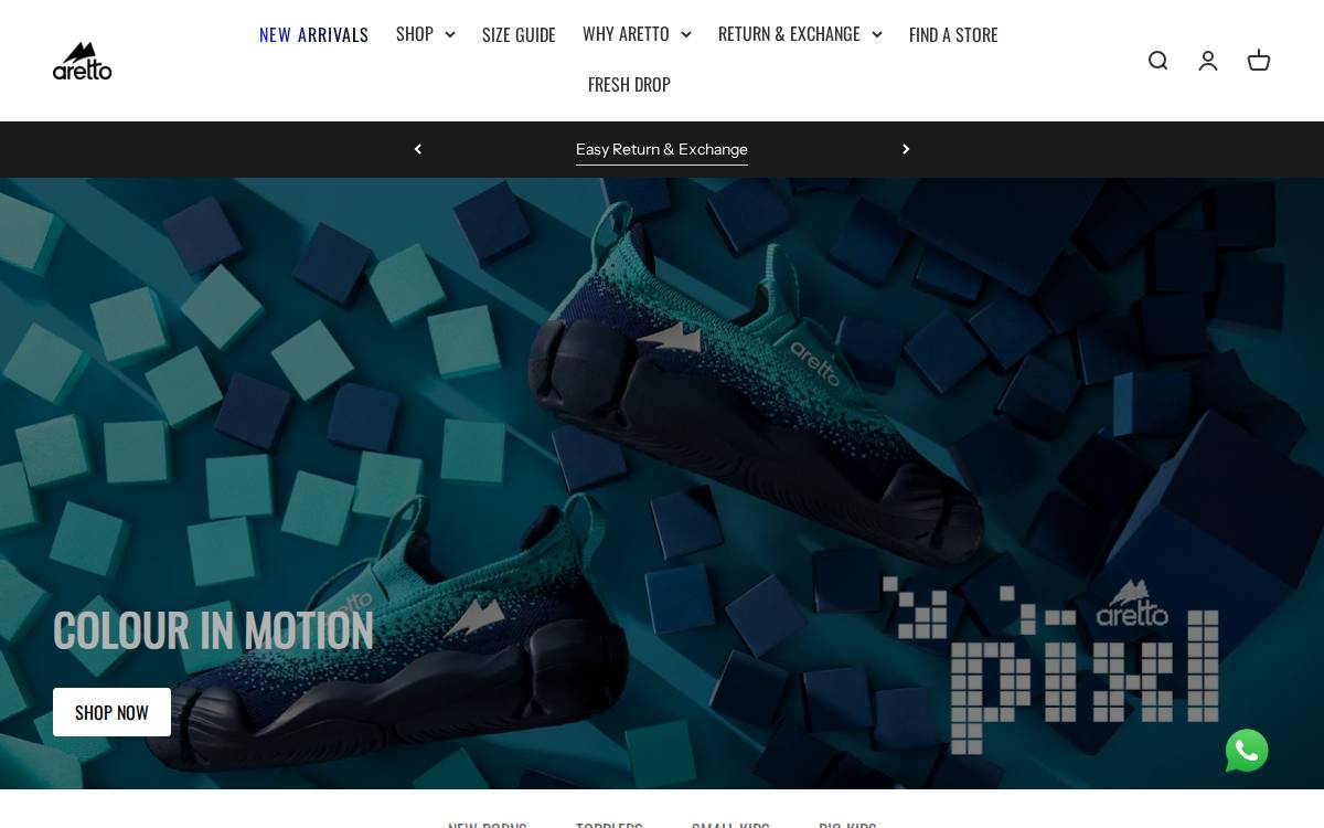 Aretto website preview