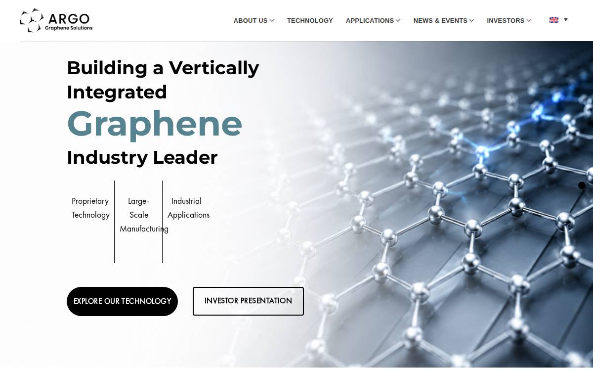 Argo Graphene Solutions website preview