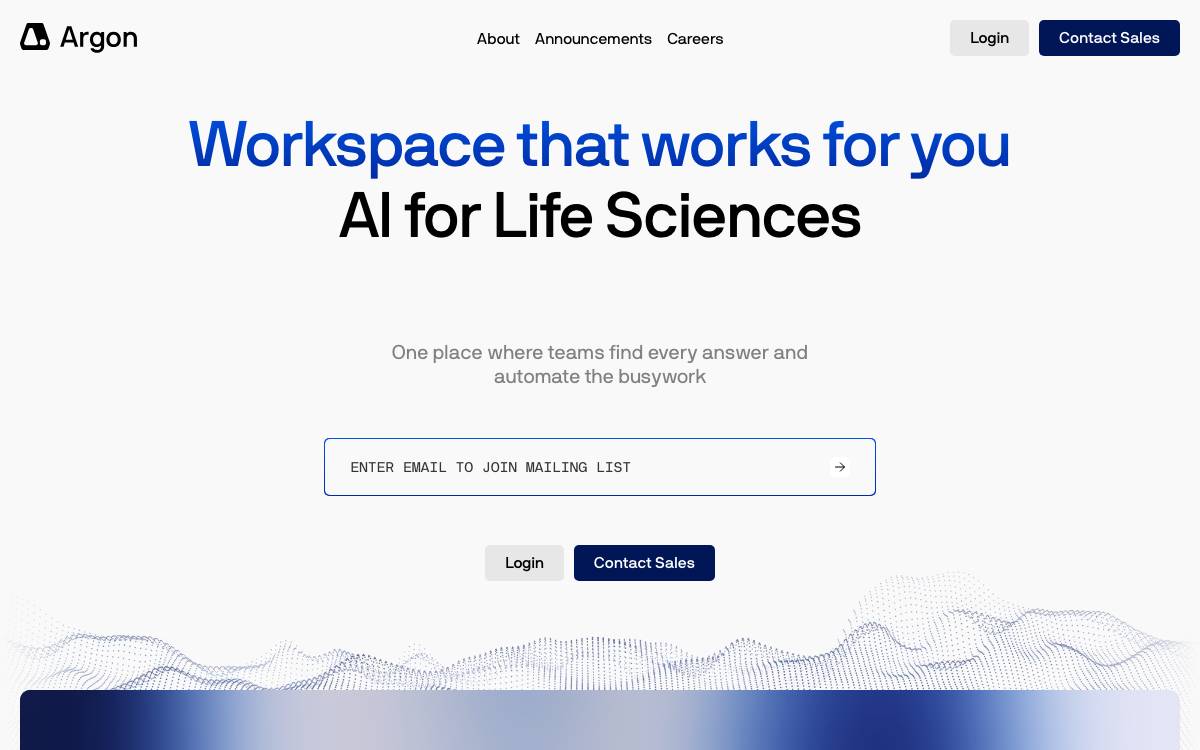 Argon AI, Inc. website preview