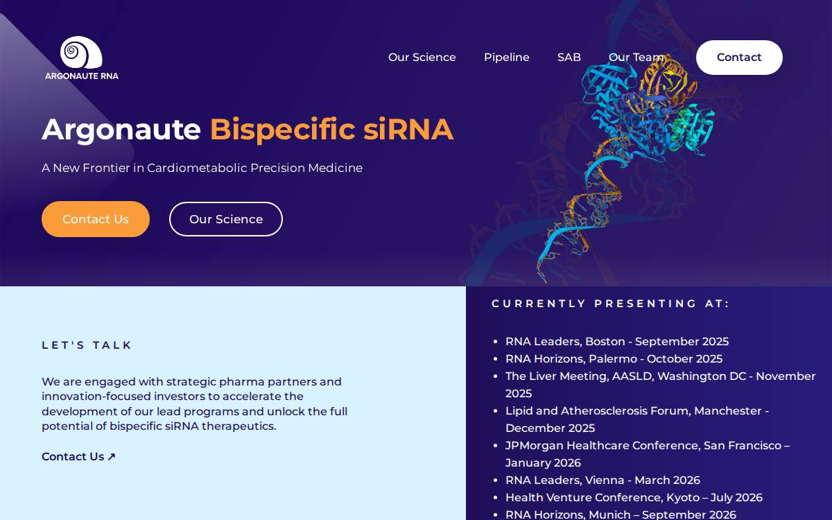 Argonaute website preview