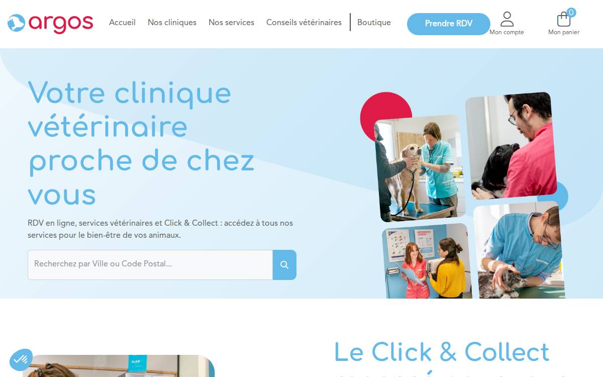 Argos Vétérinaire website preview